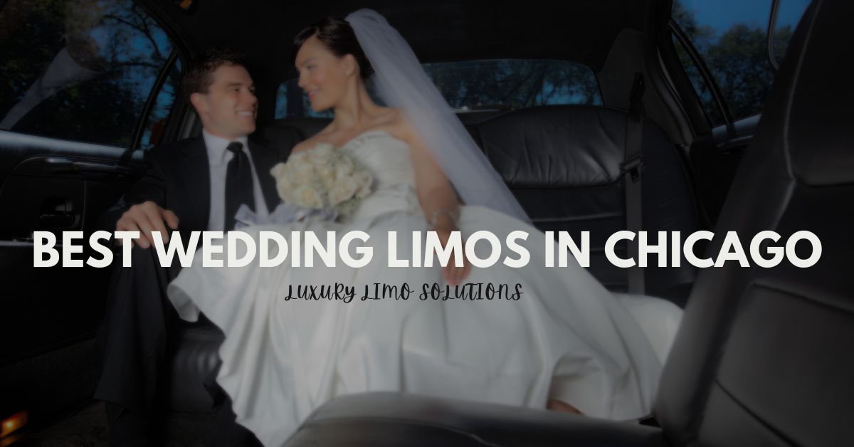 A luxurious and Best wedding limos in Chicago parked outside a grand venue.